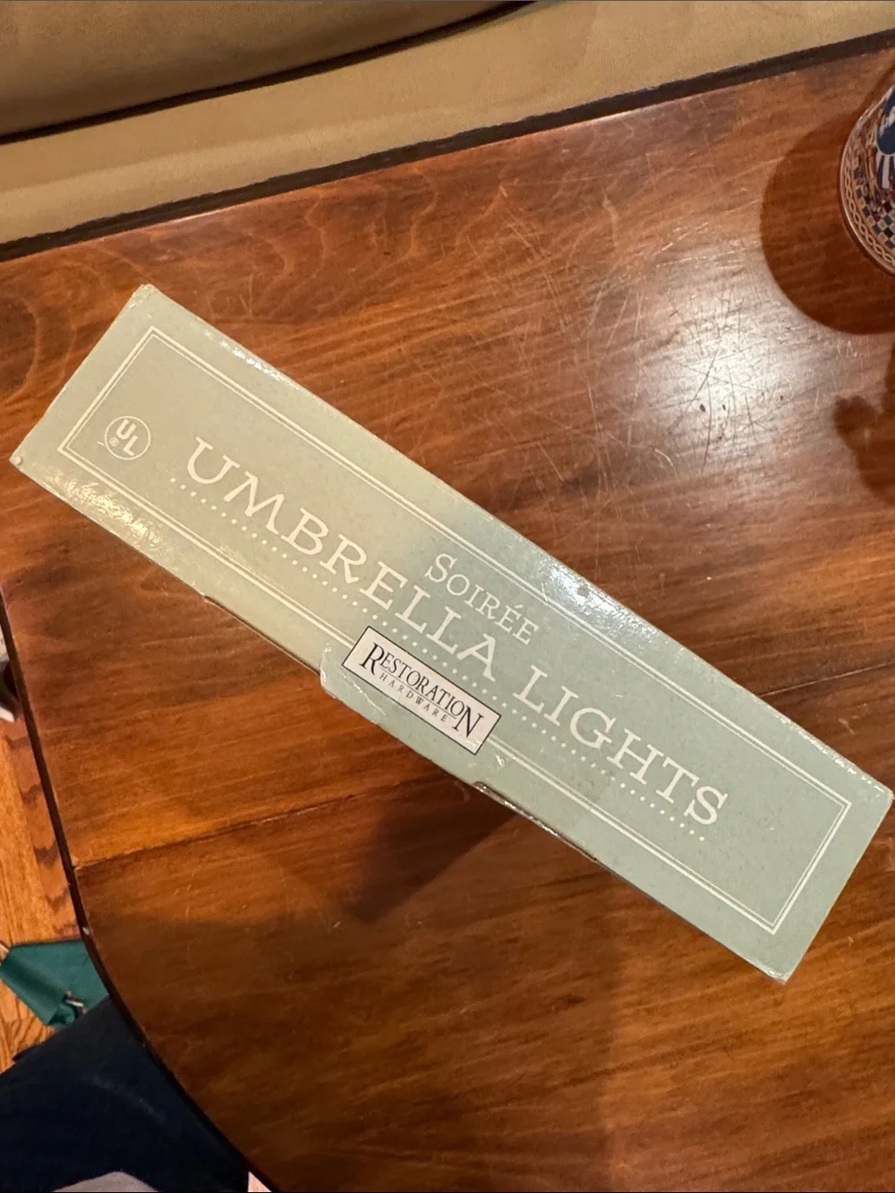 NIB Restoration Hardware Soirée Umbrella Lights Entertainment Outdoor Living NEW